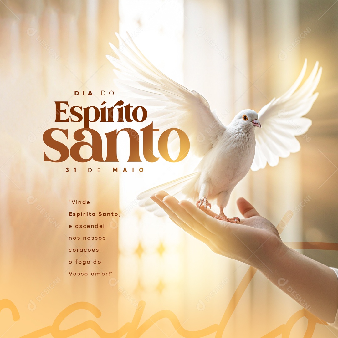 Dia 31 De Maio Dia Do Espirito Santo Data Comemorativa Social Media PSD Editável