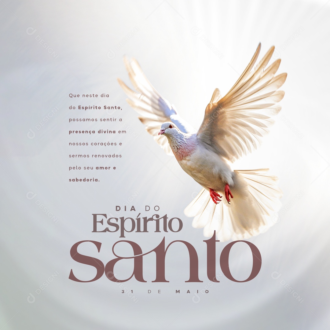 Dia 31 De Maio Dia Do Espirito Santo Data Comemorativa Social Media PSD Editável