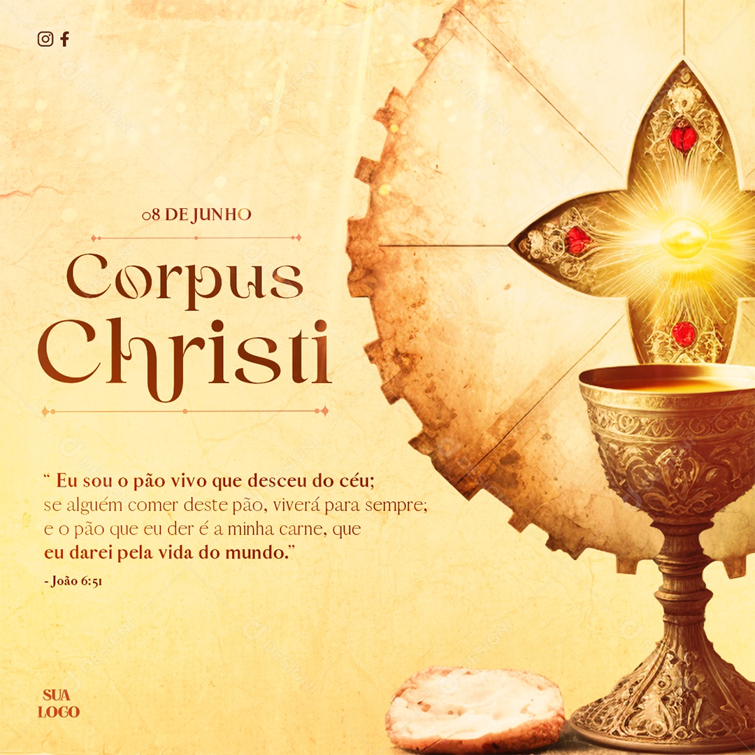 Feed Corpus Christi 08 De Junho Social Media PSD Editável