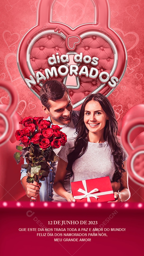 Story Dia Dos Namorados 12 De Junho Grande Amor Social Media PSD Editável