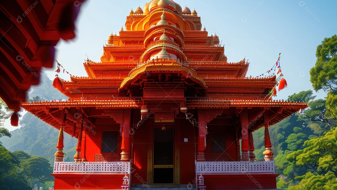 Imagem realista de Palácio de Buda de Jade, Anshan, Liaoning, China.