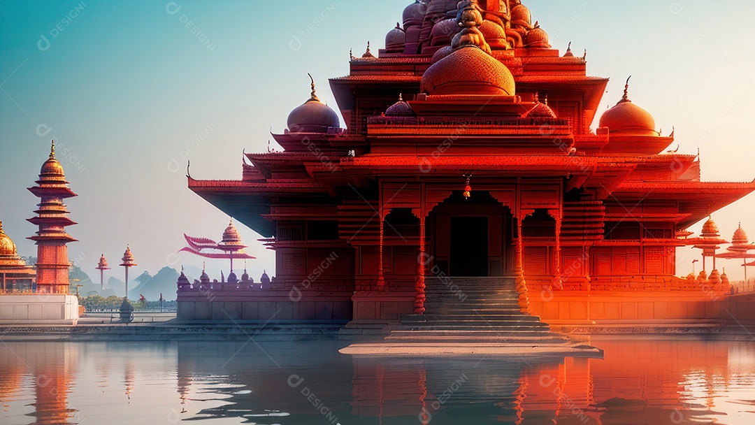 Imagem realista de Palácio de Buda de Jade, Anshan, Liaoning, China.