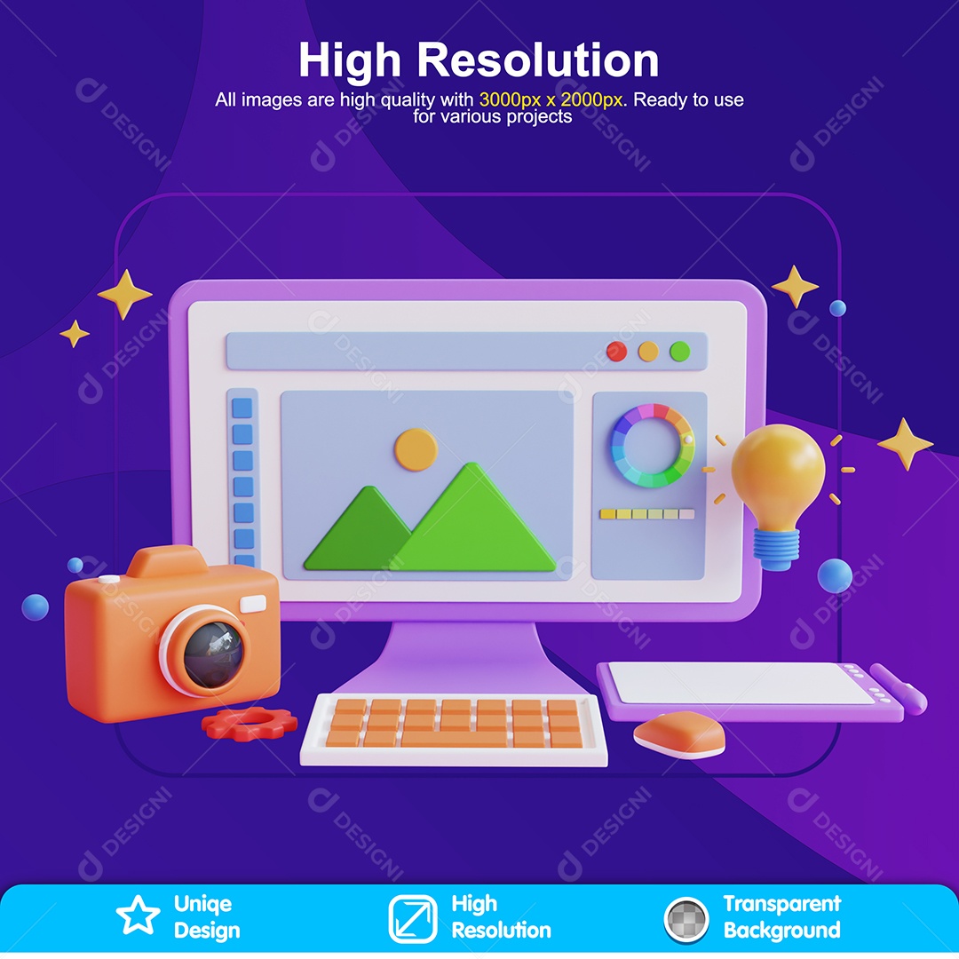 Edição De Imagem Elemento 3D Para Composição PSD
