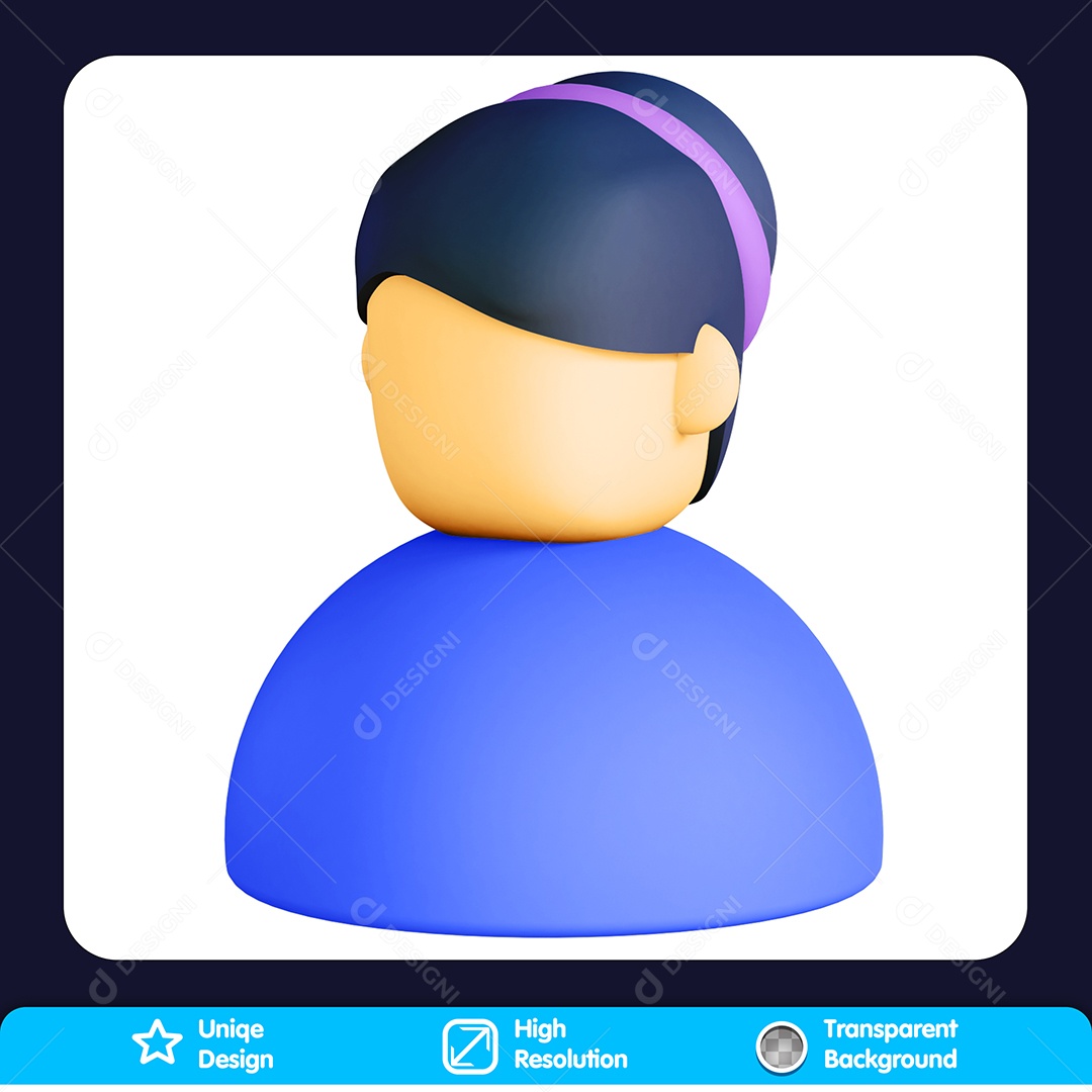 Boneco Avatar Elemento 3D Para Composição PSD