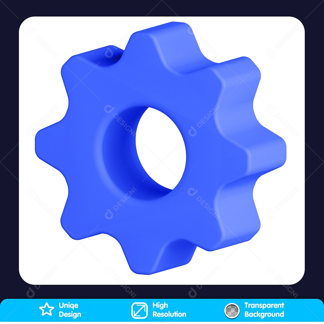 Ícone de Configuração Elemento 3D Para Composição PSD