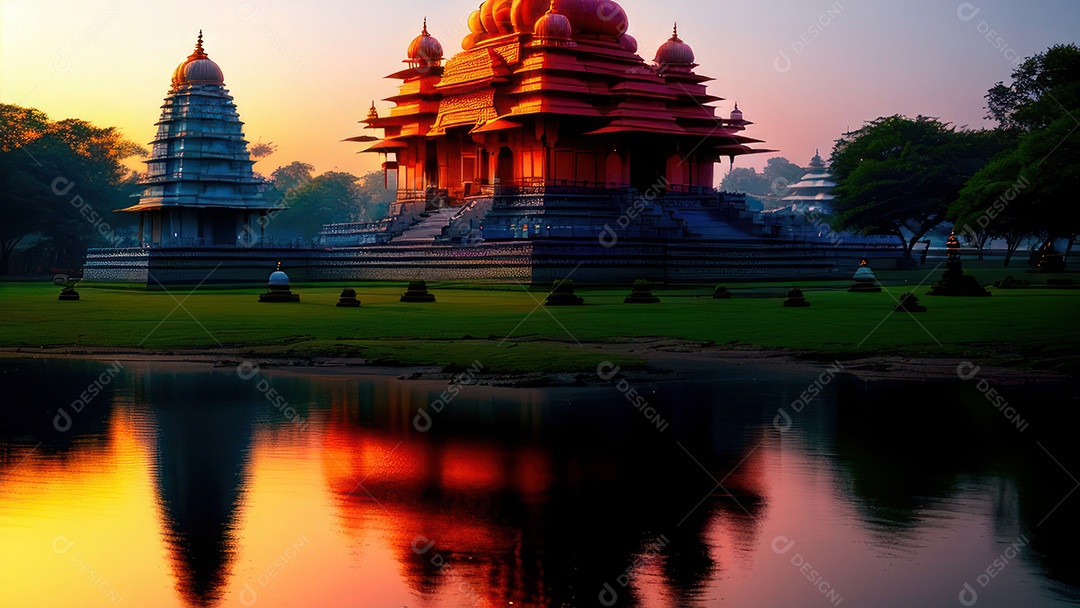 Imagem realista de Palácio de Buda de Jade, Anshan, Liaoning, China.