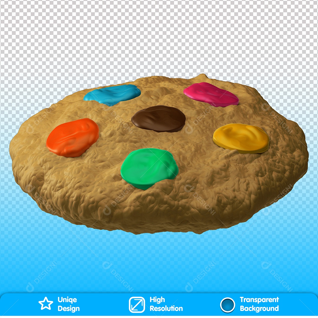 Biscoito Elemento 3D Para Composição PSD