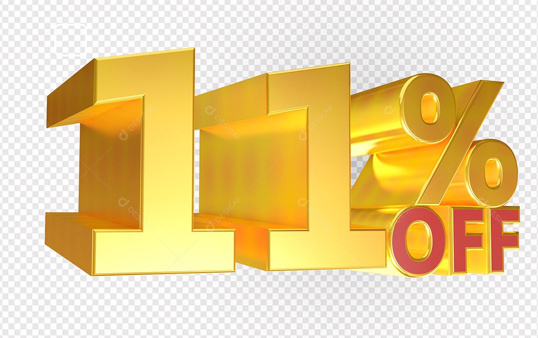 Number 11% OFF 3D Element For PSD Composition