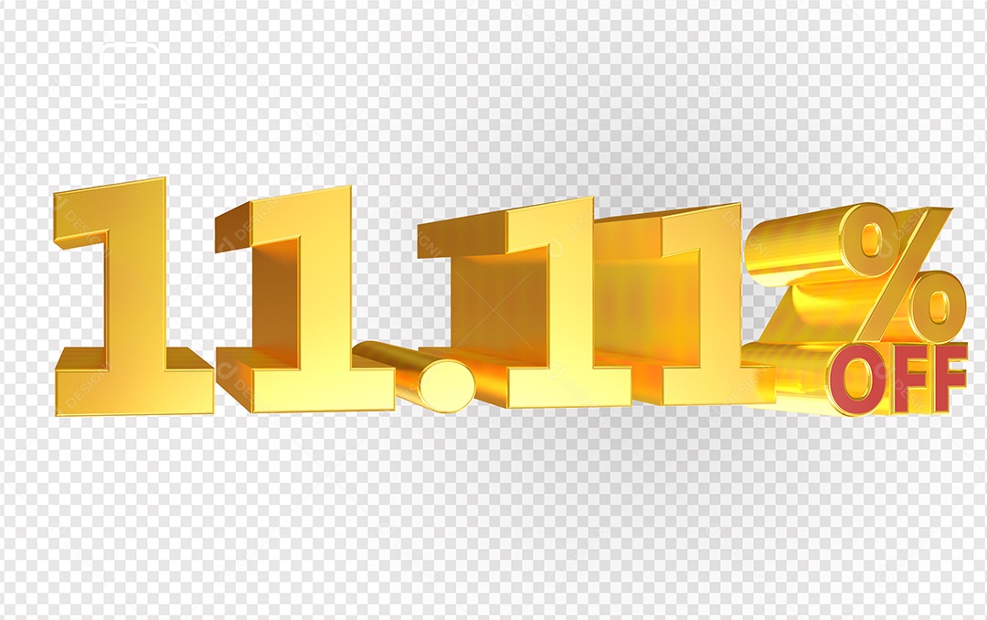 Number 11.11% OFF 3D Element For PSD Composition