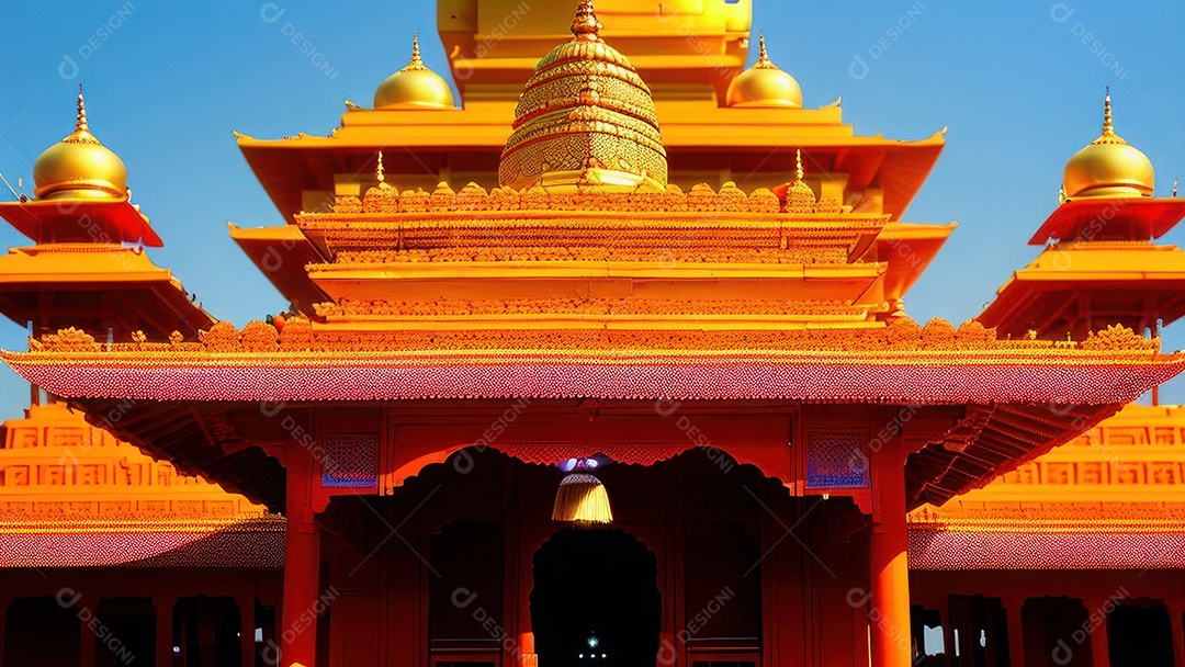 Imagem realista de Palácio de Buda de Jade, Anshan, Liaoning, China.