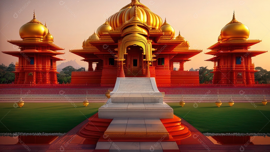 Imagem realista de Palácio de Buda de Jade, Anshan, Liaoning, China.