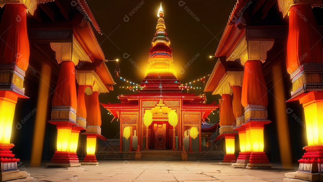 Imagem realista de Palácio de Buda de Jade, Anshan, Liaoning, China.