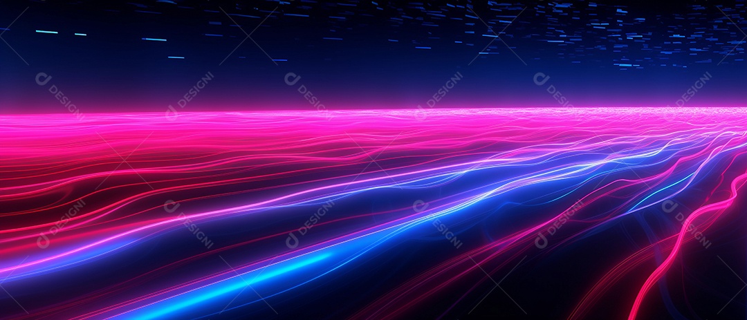 Fundo abstrato com luzes rosa e neon de alta velocidade