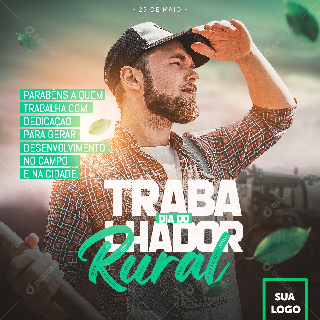 Social Media Dia DO Trabalhador Rural Desenvolvimento No Campo E Na Cidade PSD Editável