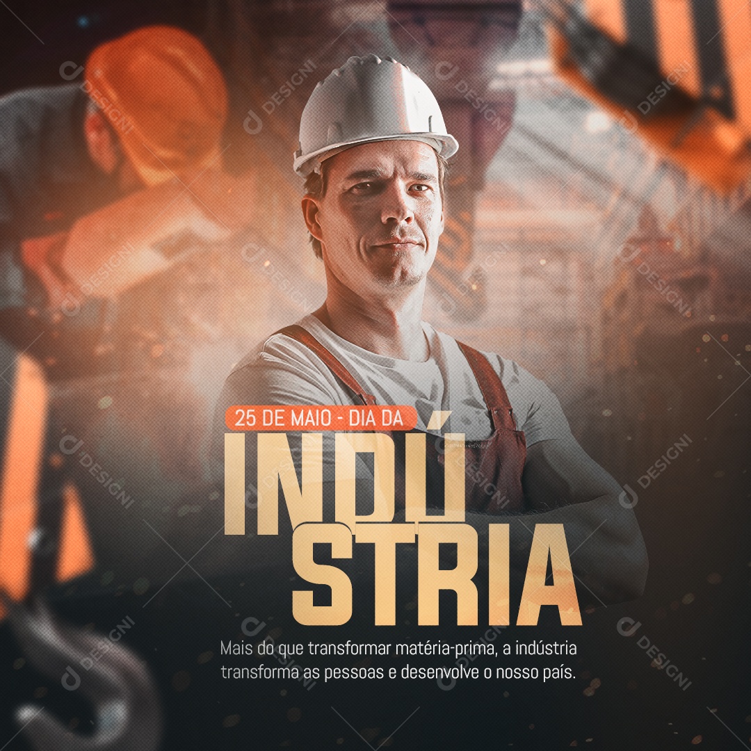Dia Da Indústria 25 De Maio Desenvolve Nosso País Social Media PSD Editável