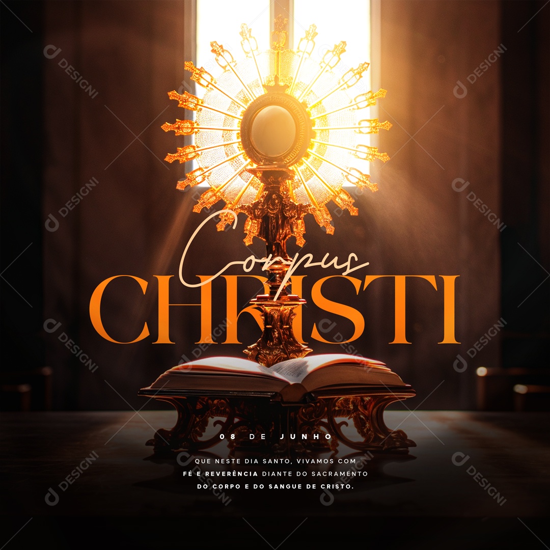 Social Media Do corpo E Do Sangue De Cristo Corpus Christi PSD Editável