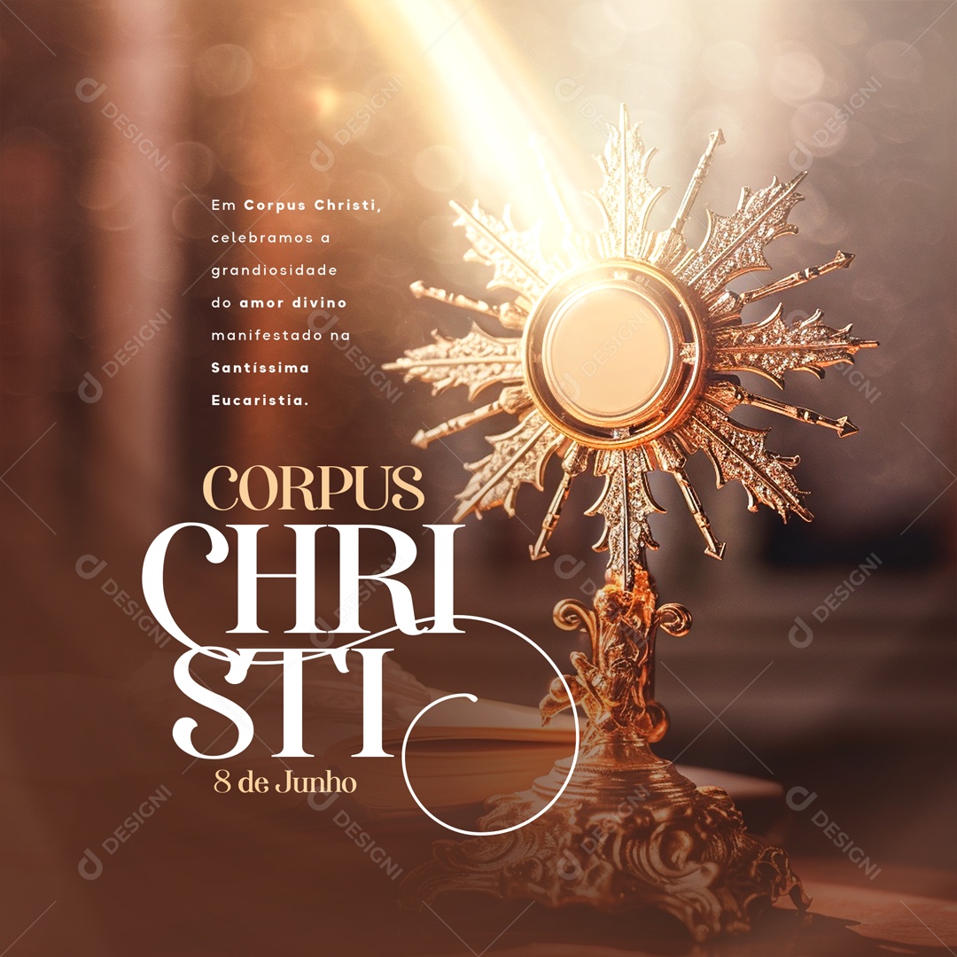 Social Media Corpus Christi 8 De Junho Santíssima Eucaristia PSD Editável