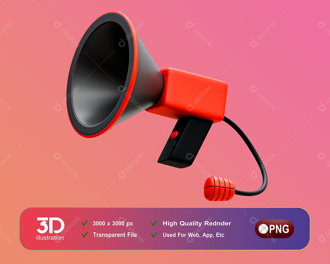 Sirene Do Quartel Elemento 3D Para Composição PSD