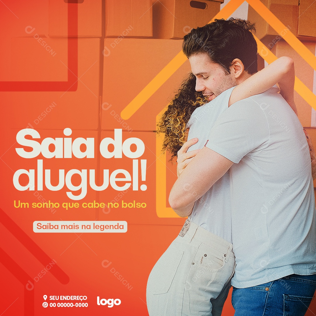 Saia Do Aluguel Um Sonho Que Cabe No Bolso Imobiliária Social Media PSD Editável