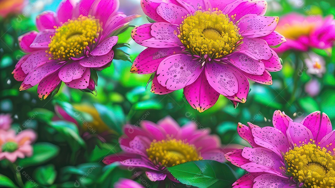 Imagem realista de linda flor sobre fundo isolado.