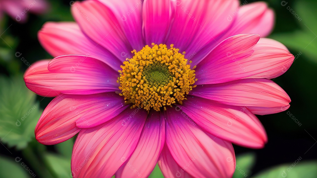 Imagem realista de linda flor sobre fundo isolado.