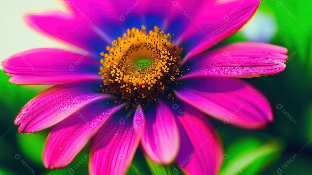 Imagem realista de linda flor sobre fundo isolado.