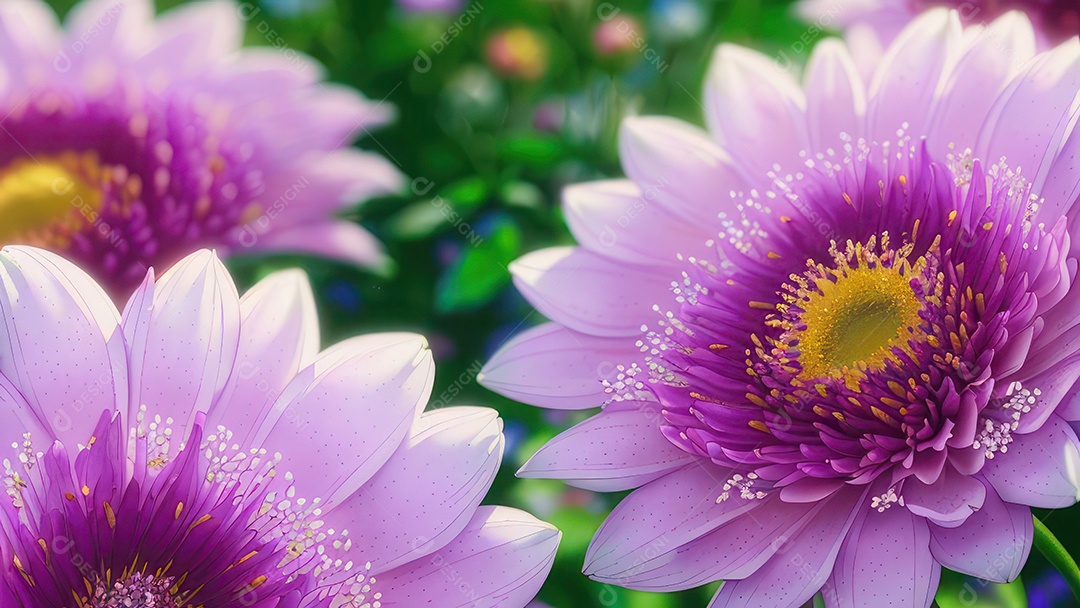 Imagem realista de linda flor sobre fundo isolado.