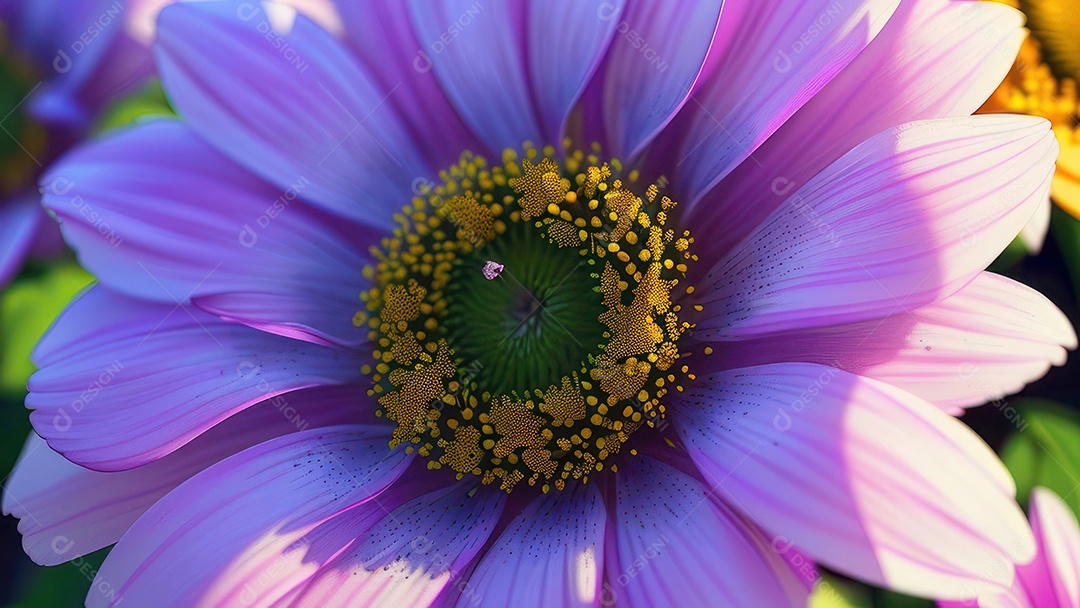 Imagem realista de linda flor sobre fundo isolado.