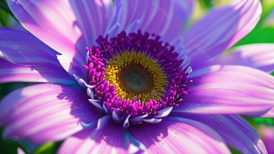 Imagem realista de linda flor sobre fundo isolado.