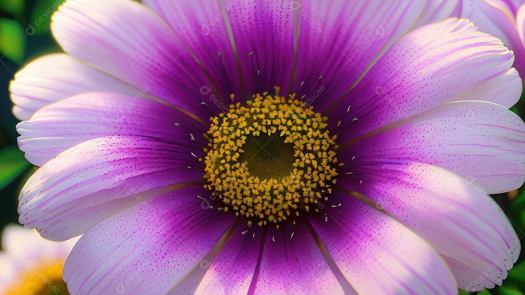 Imagem realista de linda flor sobre fundo isolado.