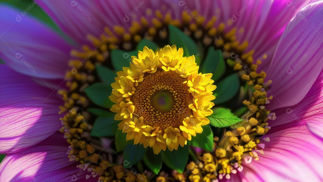 Imagem realista de linda flor sobre fundo isolado.