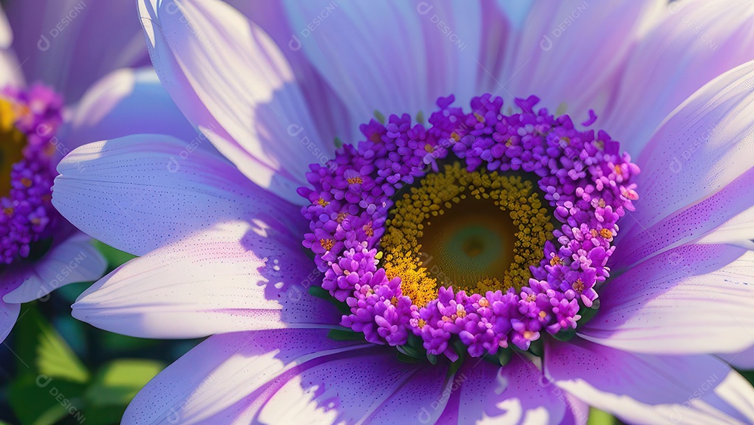 Imagem realista de linda flor sobre fundo isolado.