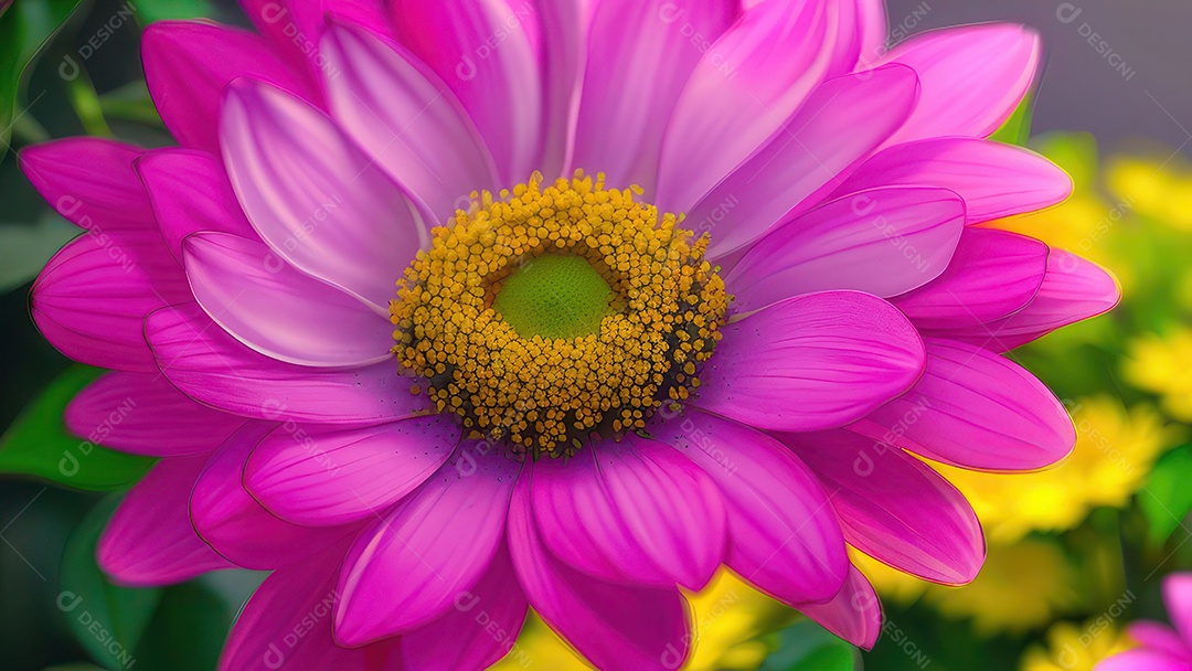 Imagem realista de linda flor sobre fundo isolado.