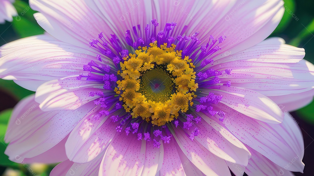 Imagem realista de linda flor sobre fundo isolado.