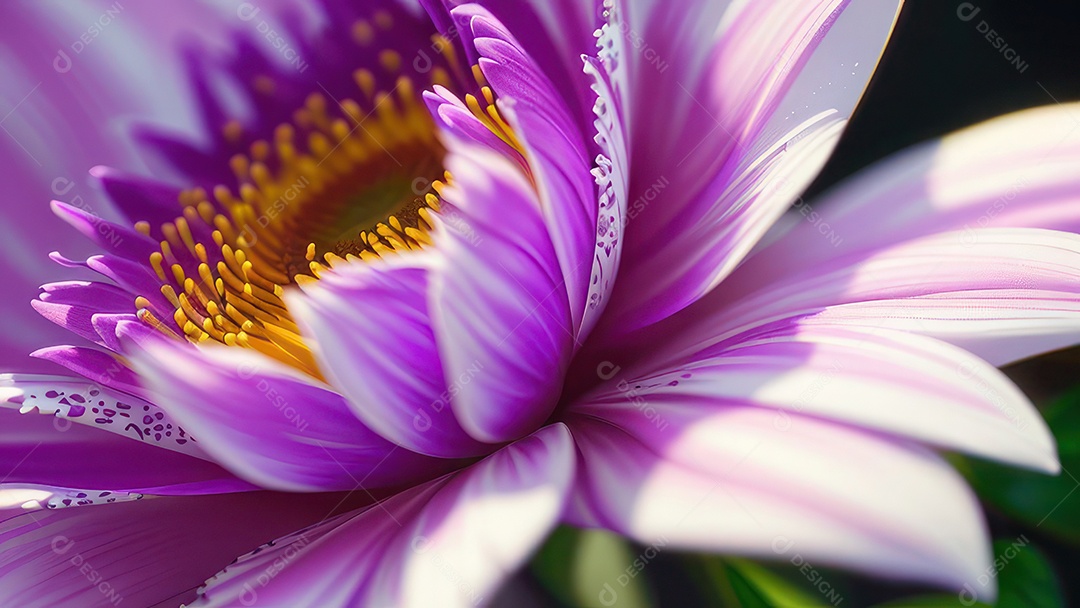 Imagem realista de linda flor sobre fundo isolado.