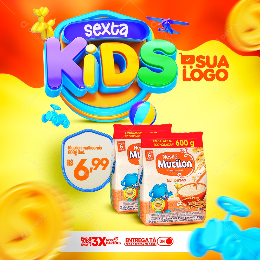 Social Media Feed Quarta Kids Mucilon Dia Das Crianças PSD Editável