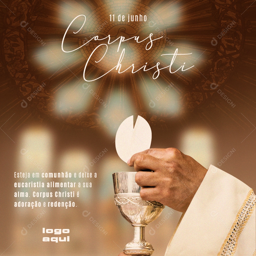 Feed Corpus Christi Adoração e Redenção Social Media PSD Editável
