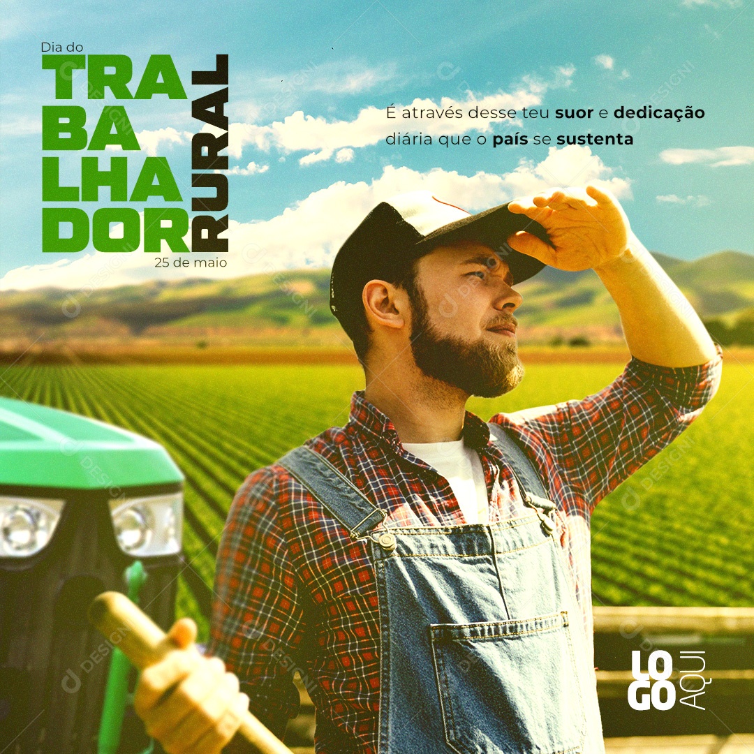 Feed Dia Do Trabalhador Rural 25 De Maio Suor E Dedicação Social Media PSD Editável