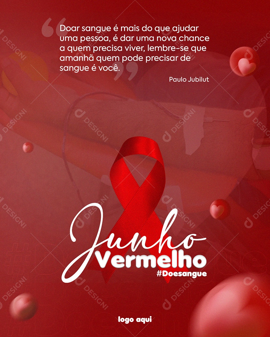 Social Media Story Junho Vermelho Doe Sangue Ajudar Uma Pessoa PSD Editável