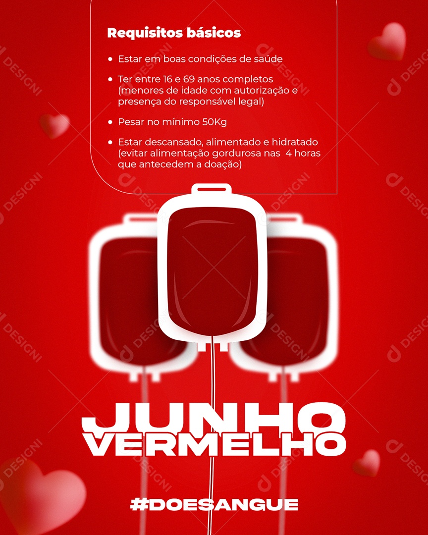 Social Media Story Junho Vermelho Doe Sangue PSD Editável