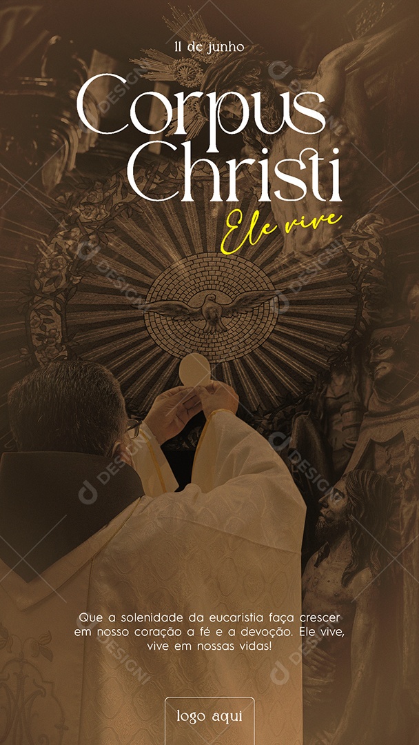 Social Media Story Ele Vive Corpus Christi PSD Editável