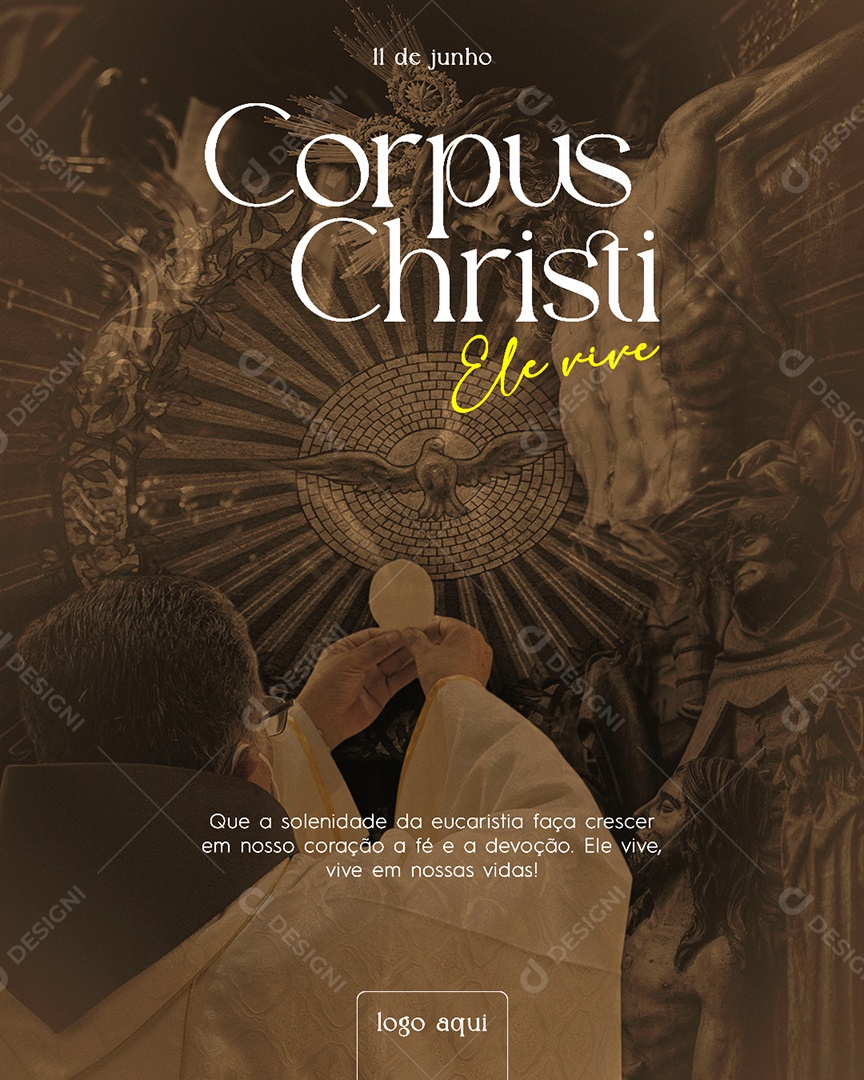 Social Media Story Ele Vive Corpus Christi PSD Editável