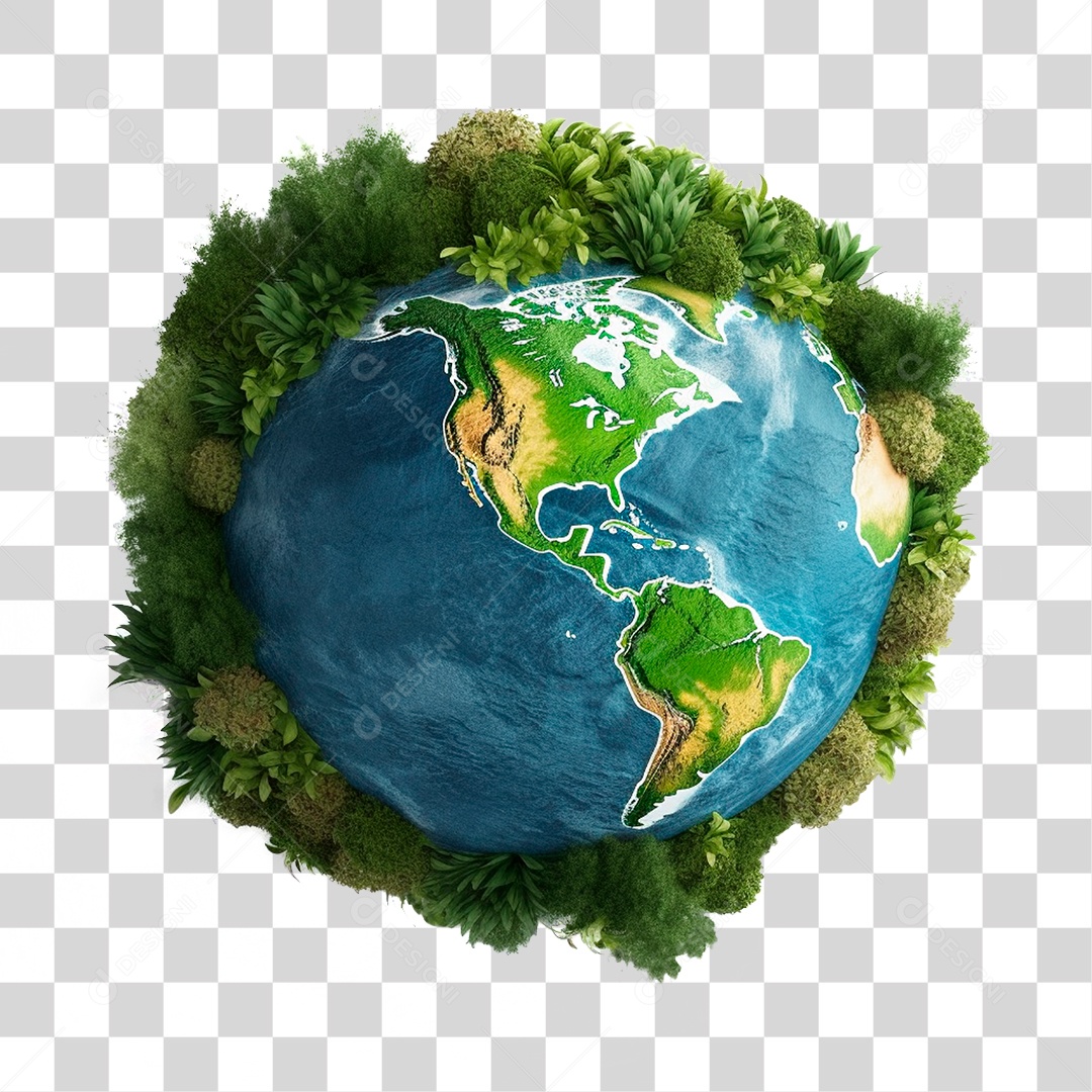 Elemento 3D Para Composição Mundo PNG Transparente