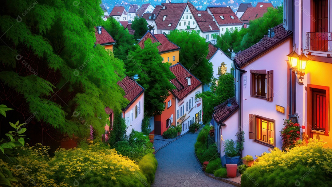 Imagem realista de cidade.