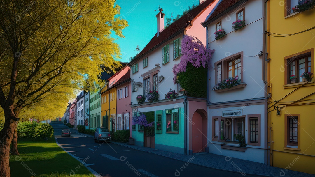 Imagem realista de cidade.