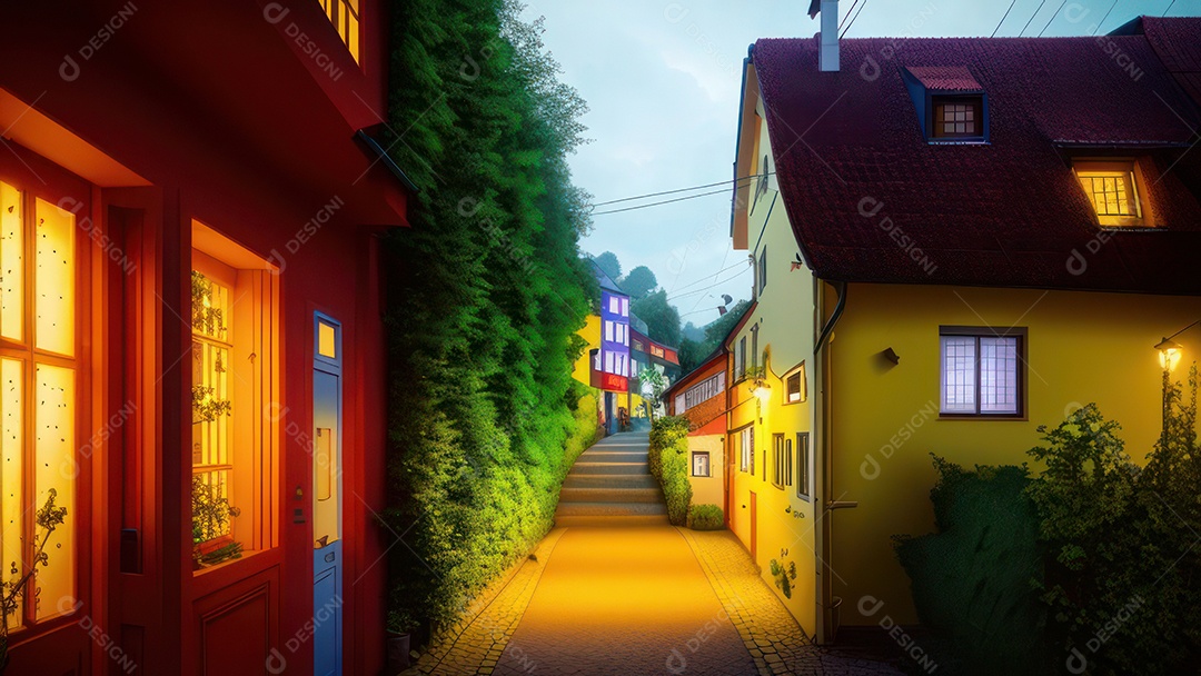 Imagem realista de cidade.