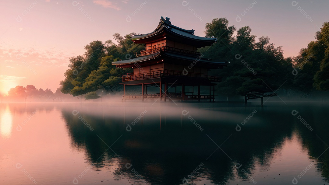 Imagem realista casa japonesa.