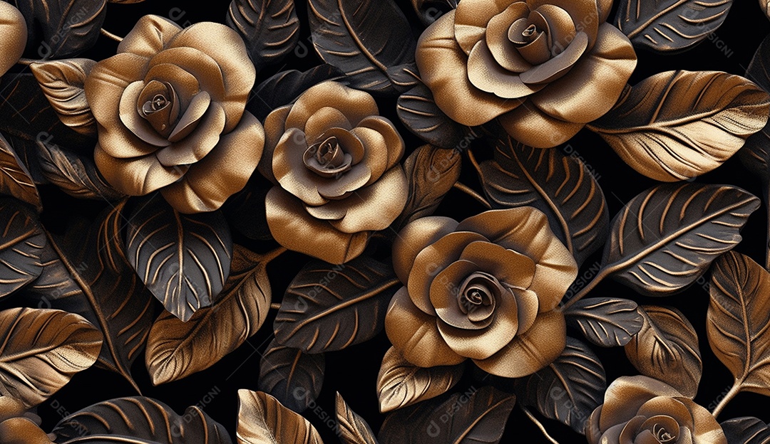 Flor dourada em fundo escuro