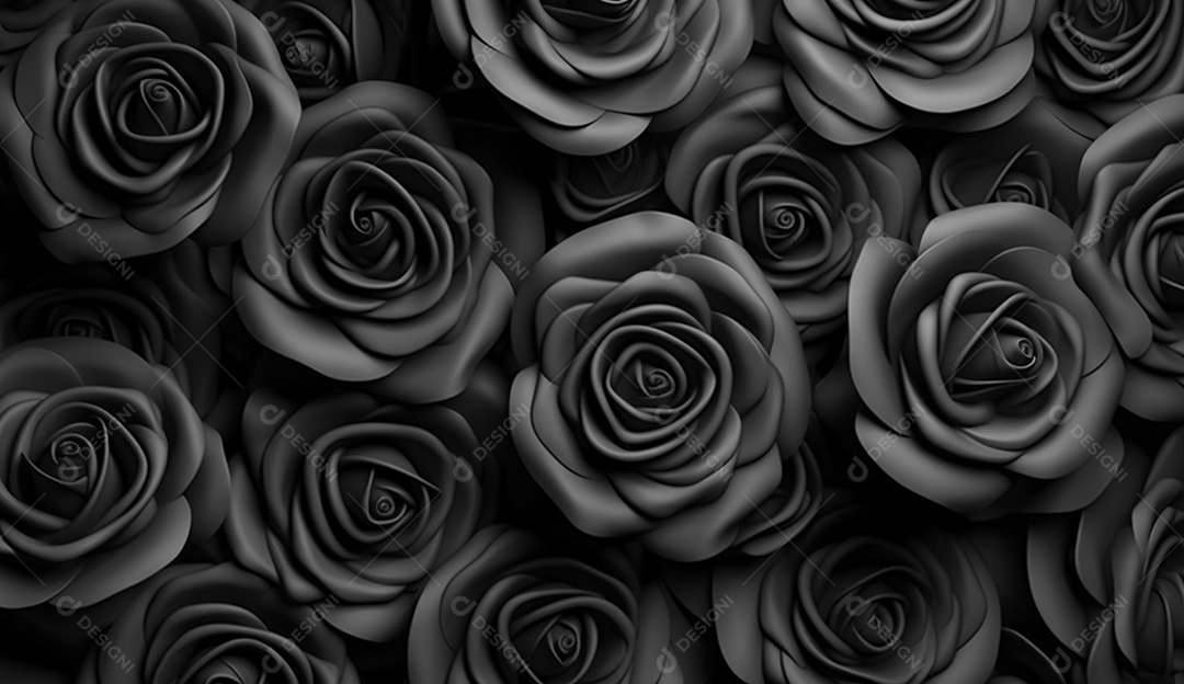 Fundo escuro com flores pretas