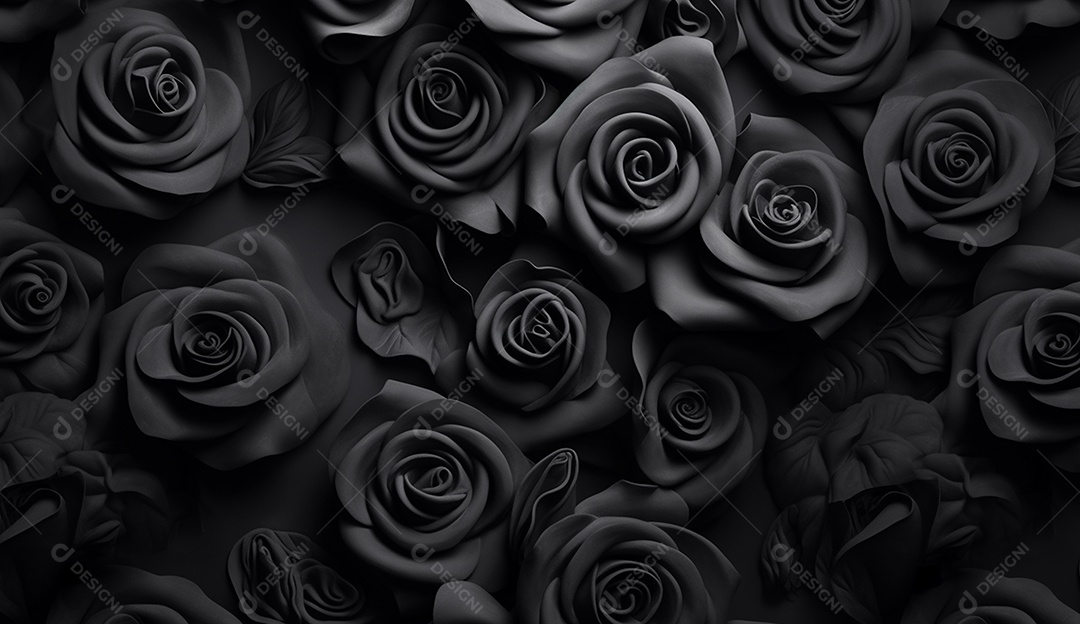 Fundo escuro com flores pretas